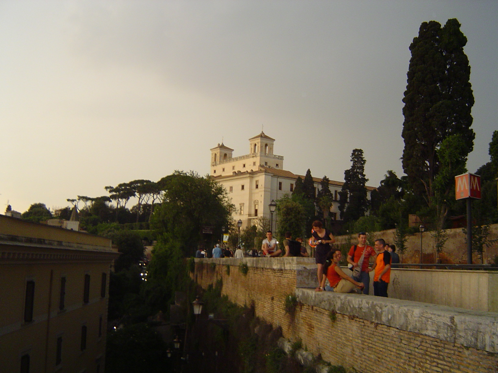 pincio villa medici paseo atardecer